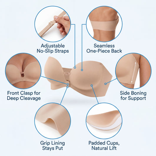 Sennovo™ Strapless Bra